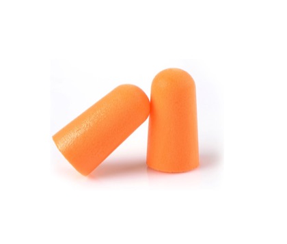 Orange foam earplugs