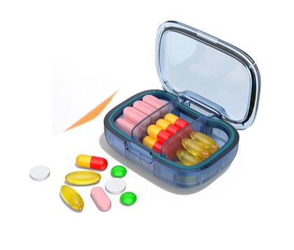Portable pill organizer